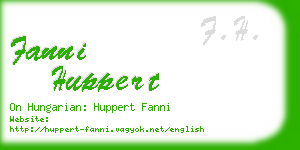fanni huppert business card